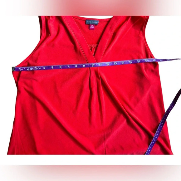 Vince Camuto Sleeveless V-neck Blouse Orange Size Medium Women’s - Picture 7 of 9
